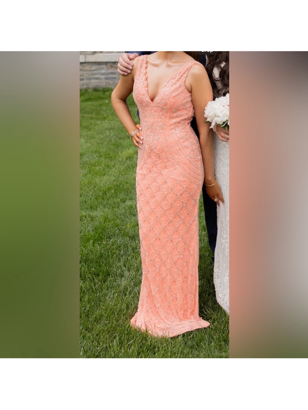Prime Vera coral gown